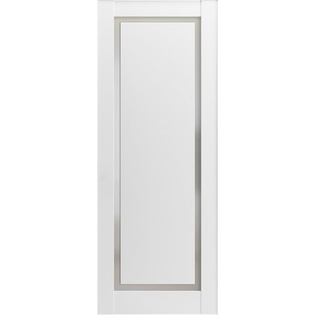 SARTODOORS Solid French Double Doors 36 x 84in, Nebraska Grey W/ Frosted Glass, Closet Bedroom Sturdy Doors SETE6933DD-NEB-3684